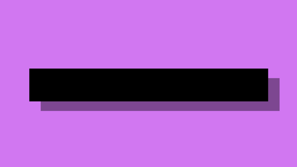 An em dash with a drop shadow on a light purple background.